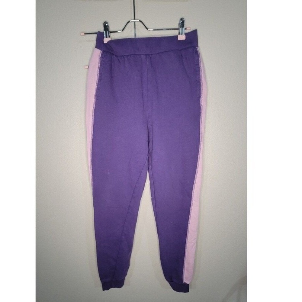 Tea Collection Girls 16 Colorblock Joggers Purple Pink Blue Pocket 100% Cotton